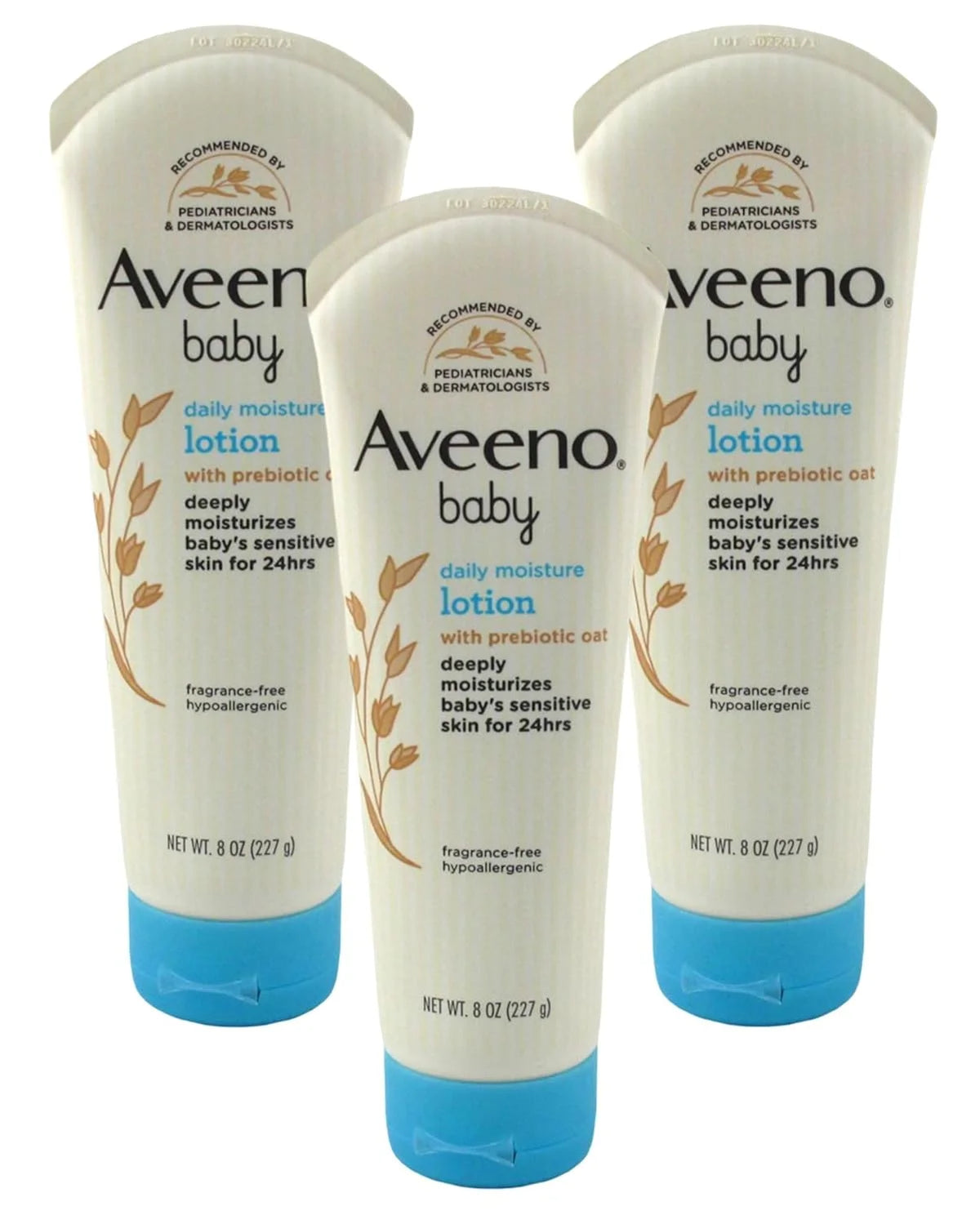 AVEENO Baby Fragrance Free Daily Moisture Lotion 8 oz (Pack of 3)