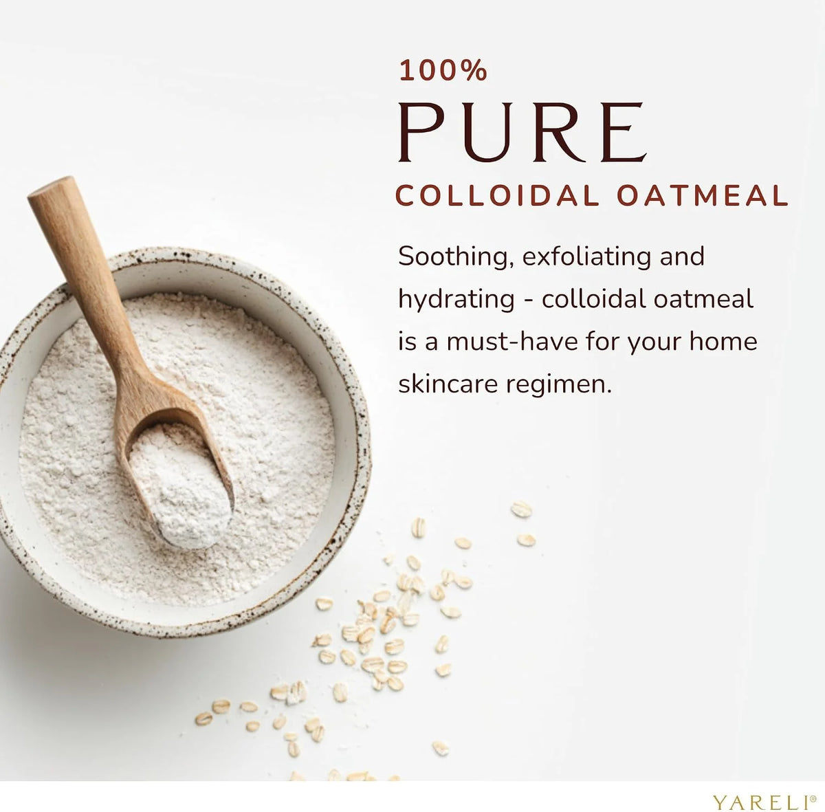 Yareli Colloidal Oatmeal, 2lb (32oz), Bath Powder for Dry Skin for All Ages