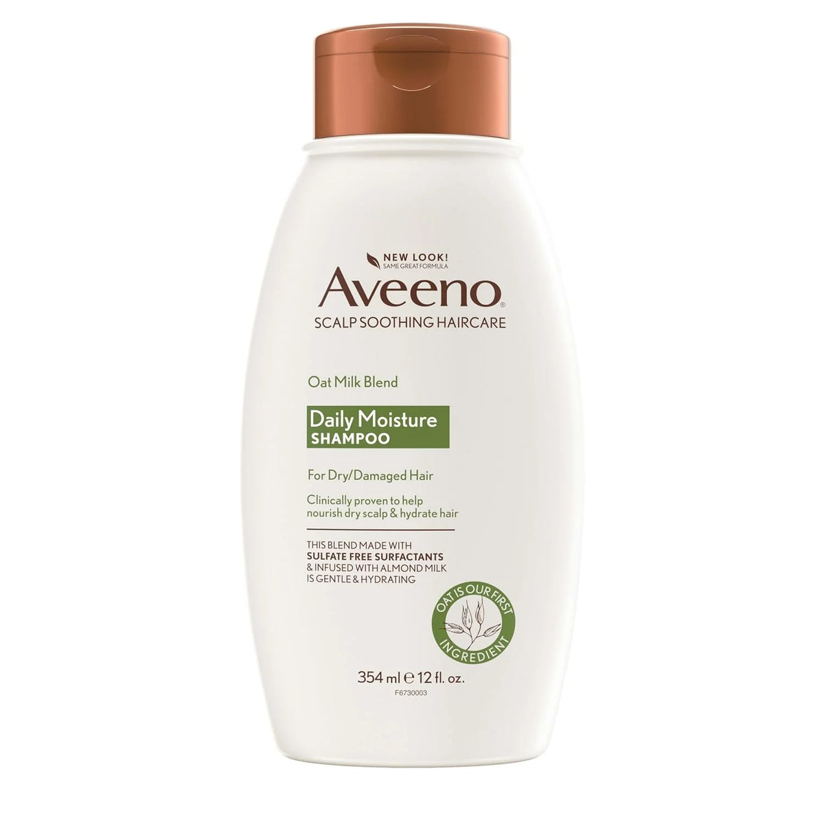 Aveeno Oat Milk Blend Moisturizing Shampoo, For Dry, Damaged Hair, 12 fl oz