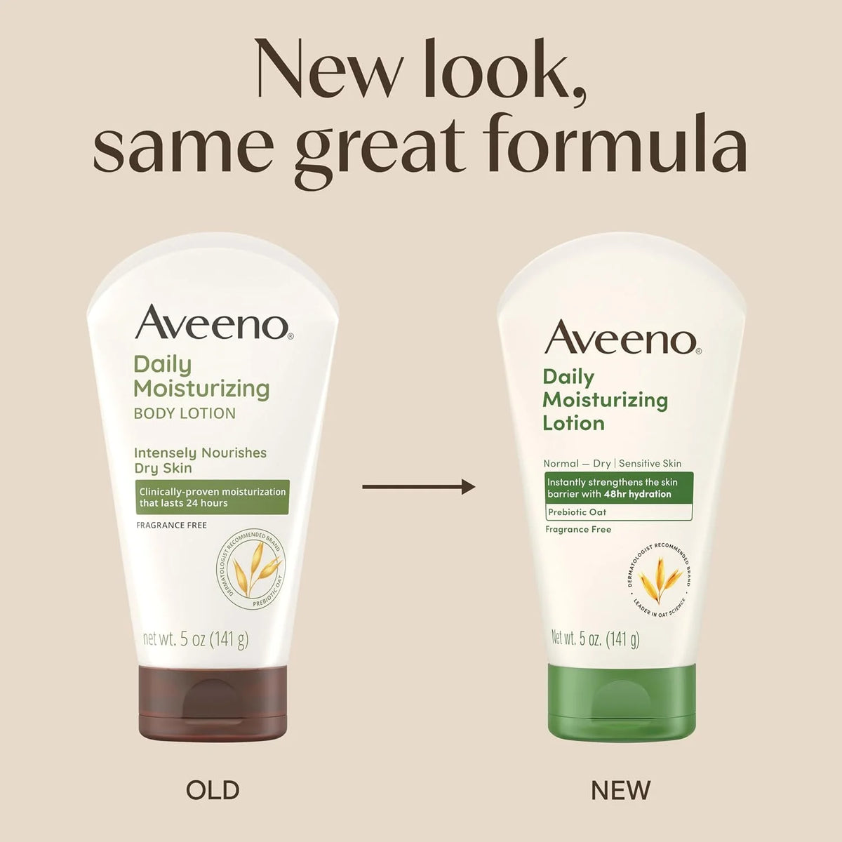 Aveeno Daily Moisturizing Body Lotion, Fragrance-Free, 5 oz