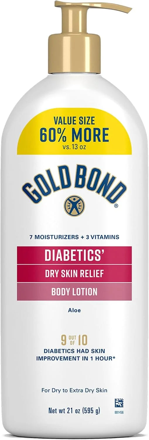 Gold Bond Diabetic Body Lotion for Dry Skin, Value Size, 21 Oz