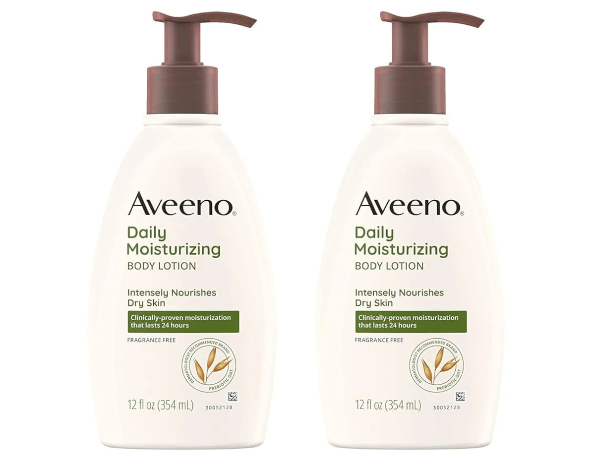 Aveeno Daily Moisturizing Lotion 12 Ounce Pump (354ml) (2 Pack)