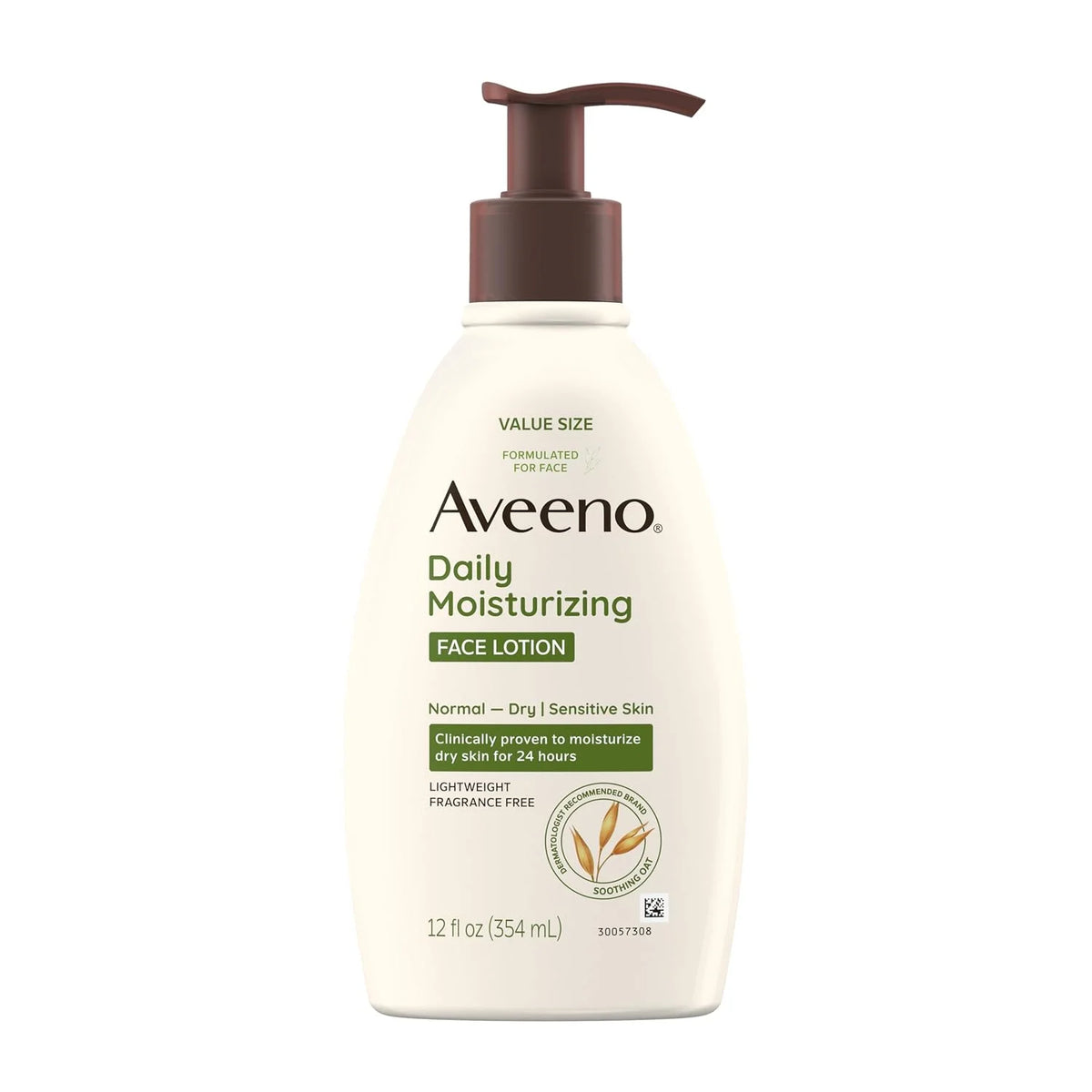 Aveeno Daily Moisturizing Face Lotion, Fragrance Free, 12 fl. oz