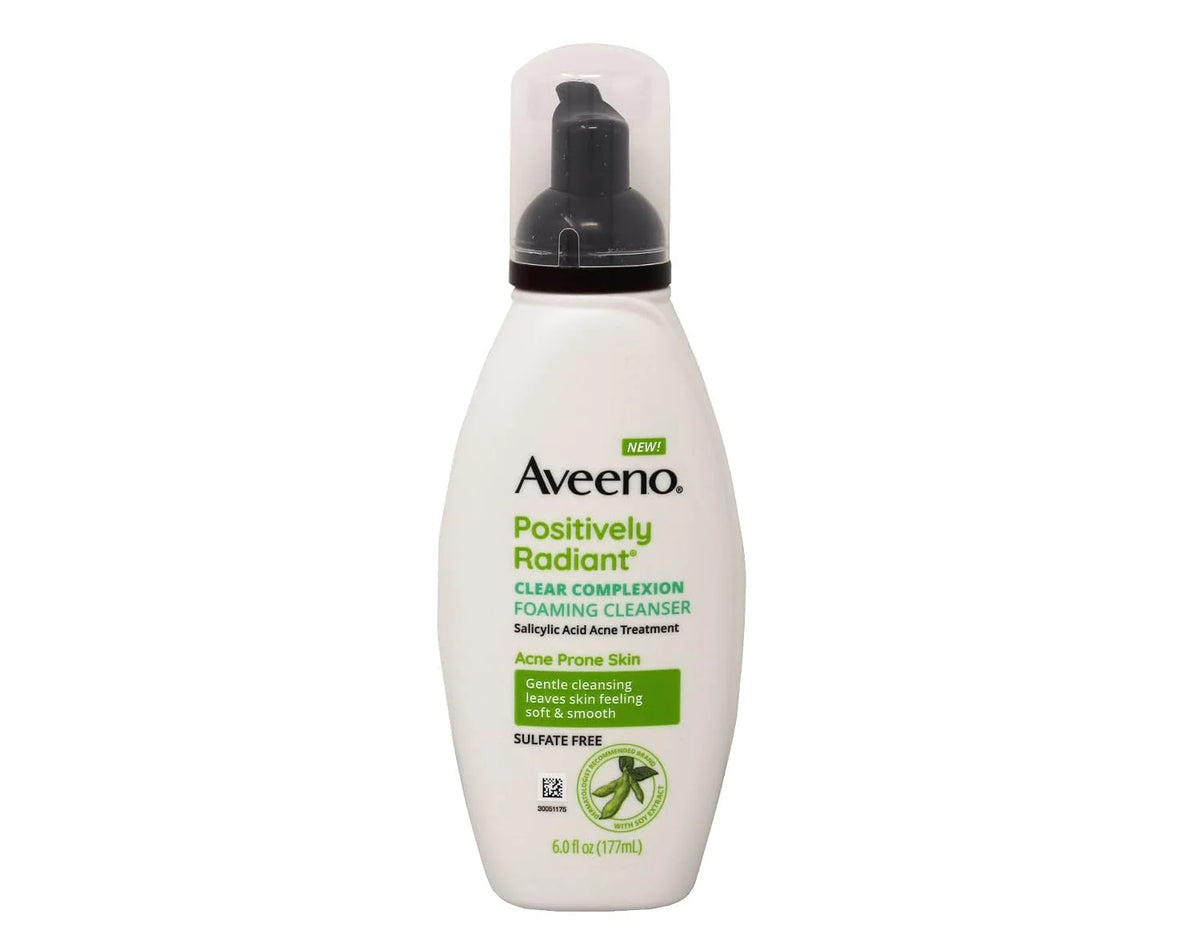 Aveeno Clear Complexion Foaming Cleanser, 6-Ounce Bottles (Pack of 3)