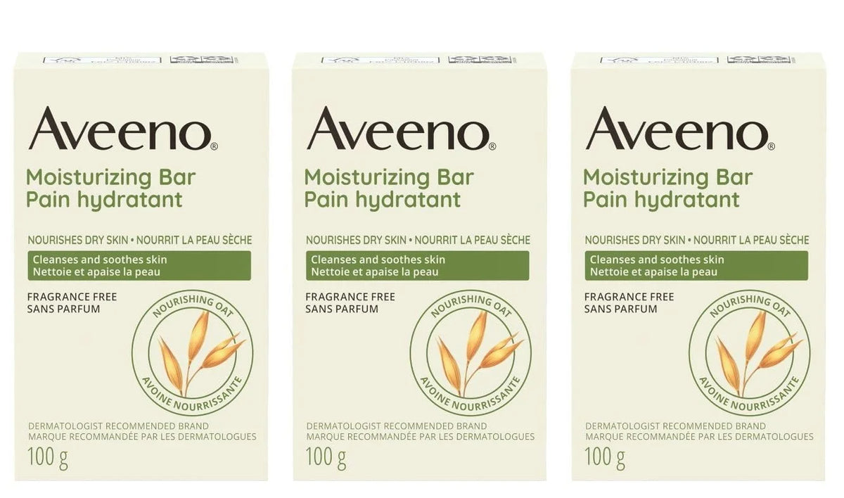 Aveeno Bar Dry Size 3.5 Ounce Aveeno Moisturizing Bar For Dry Skin (Pack of 3)