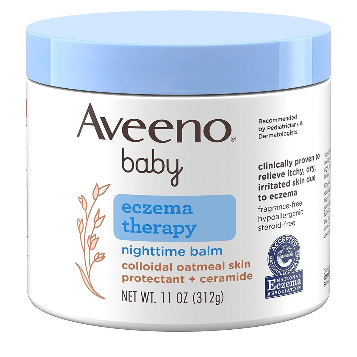 Aveeno Baby Eczema Therapy Night-Time Balm 11 Ounce Jar (325ml) (6 Pack)