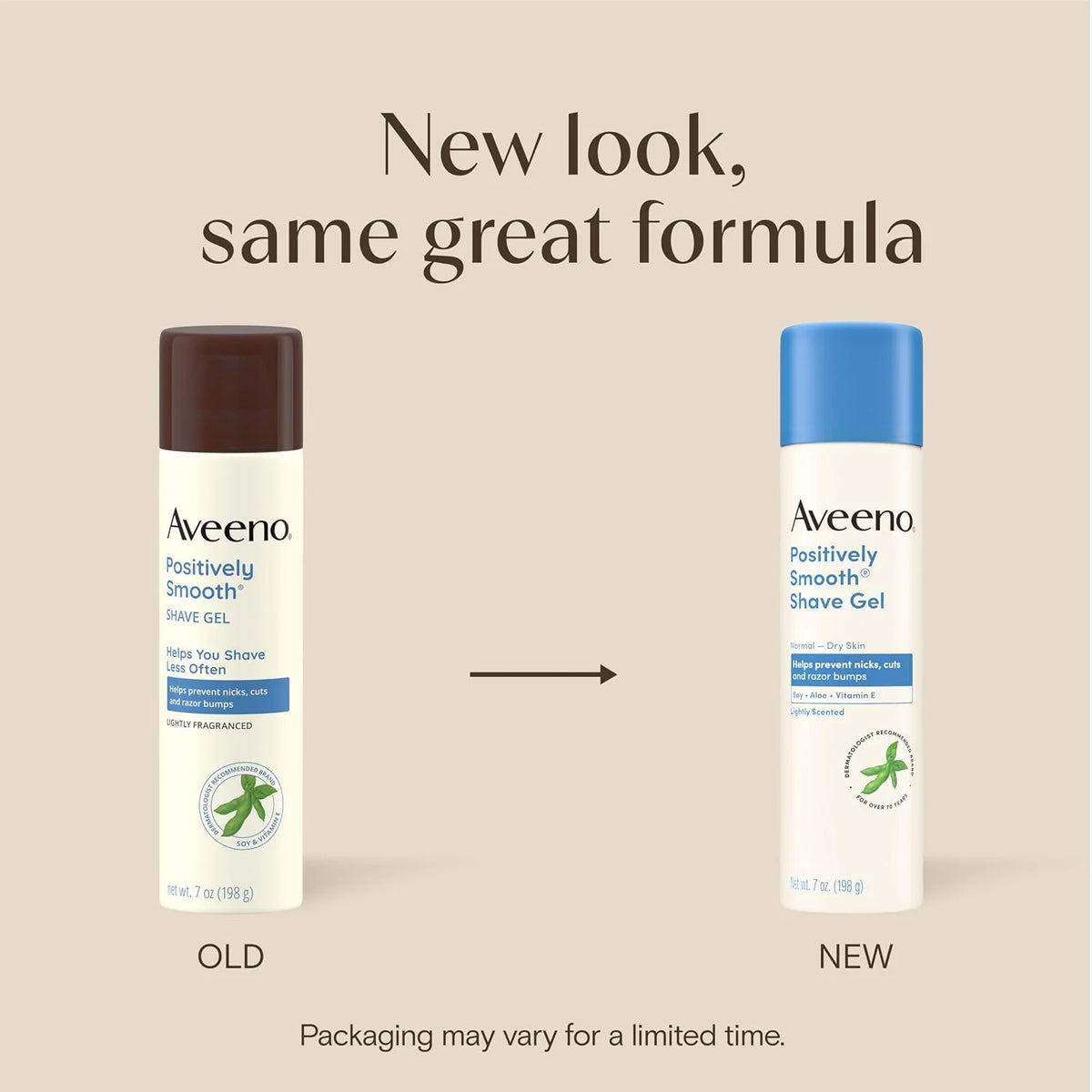 Aveeno Positively Smooth Shave Gel, Lightly Scented, 7 oz, 6 Pack