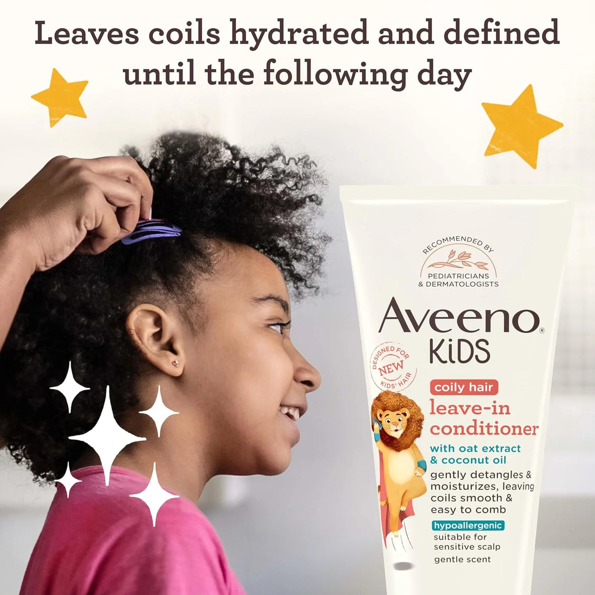 Aveeno Kids Coily Hair Leave-In Conditioner, 8 fl. oz