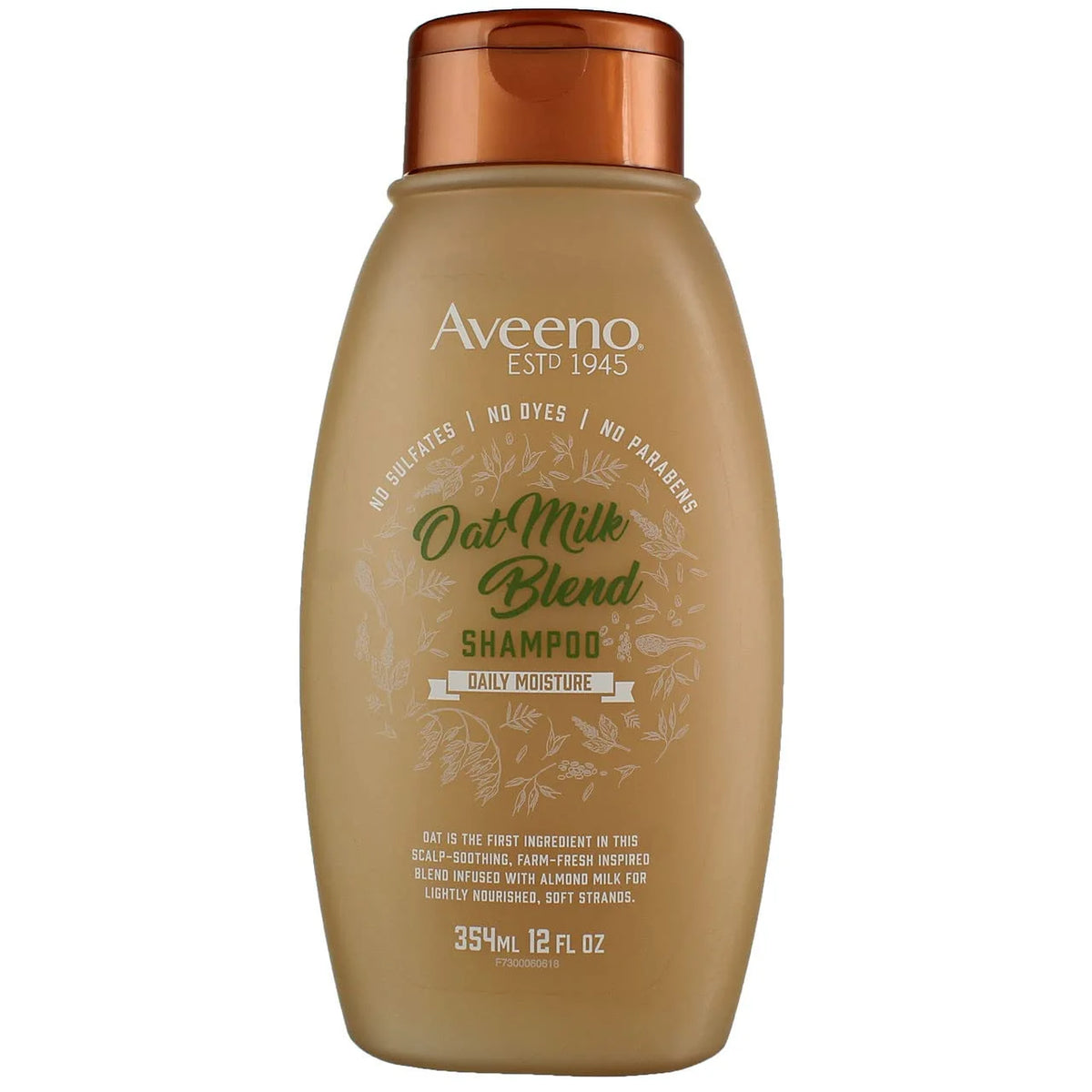 Aveeno Shampoo Oat Milk Blend 12 Ounce (Moisture) (Pack of 2)