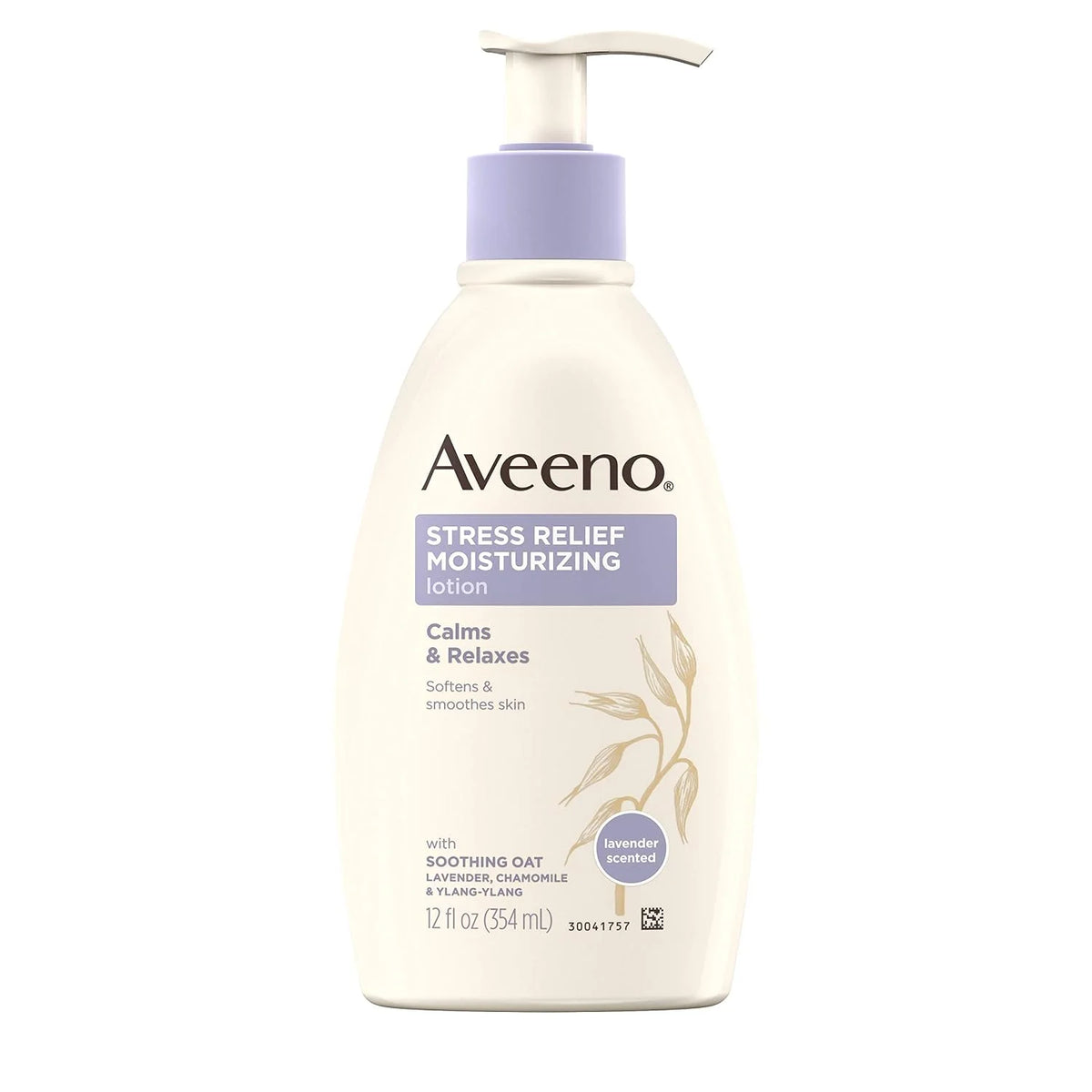 Aveeno Stress Relief Moisturizing Body Lotion with Lavender, Natural Oatmeal and Chamomile & Ylang-Ylang Essential Oils to Calm & Relax, 12 fl. oz (Pack of 3)