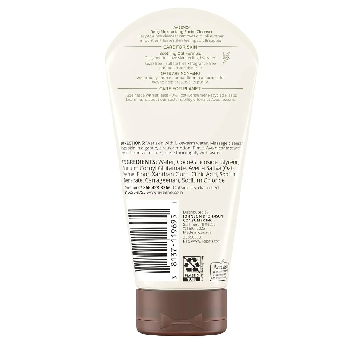 Aveeno Daily Moisturizing Face Cleanser, Fragrance-Free, 5 fl oz