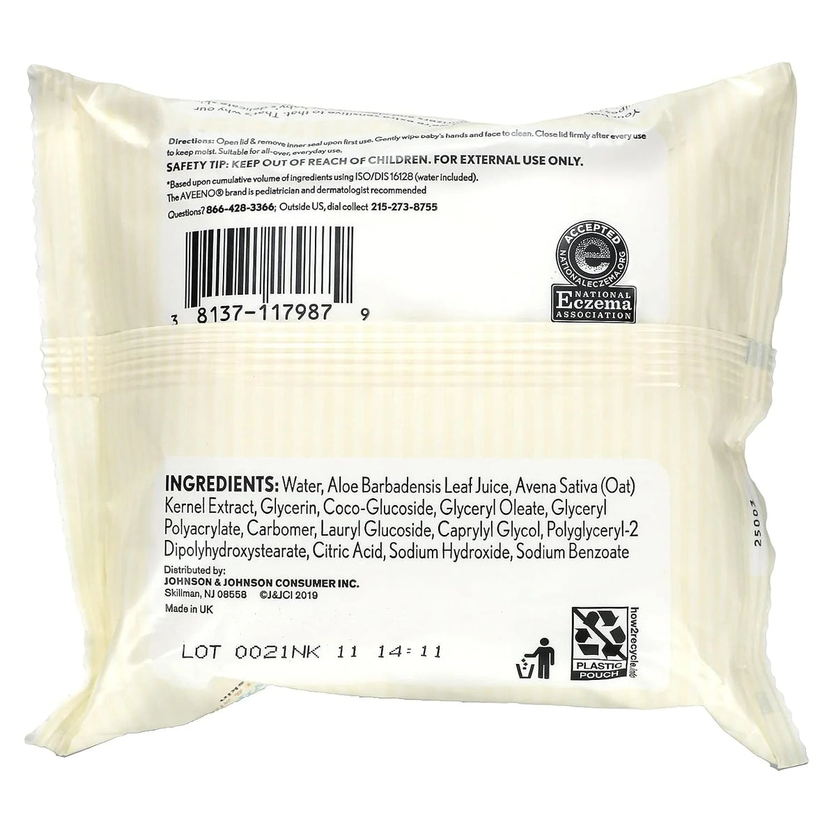 Aveeno Aveeno Baby Wipes 25 Count Sensitive (4in), 25 Count
