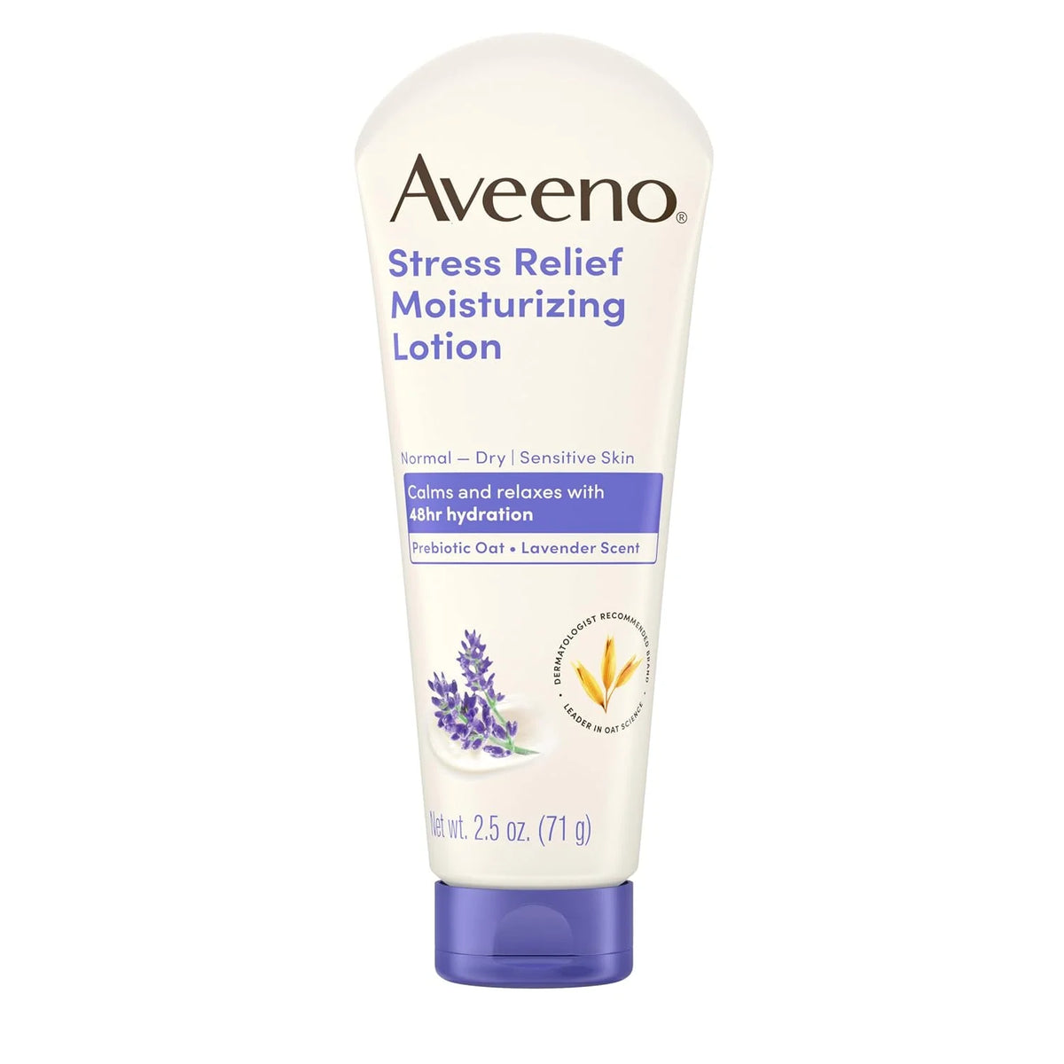 Aveeno Stress Relief Moisturizing Body Lotion, Lavender Scent, 2.5 oz