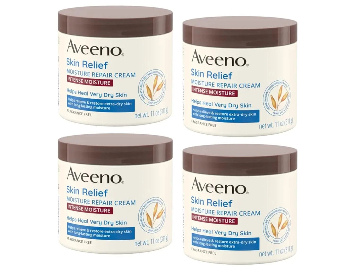 Aveeno Skin Relief Intense Moisture Repair Cream, 4 Pack (11 oz)