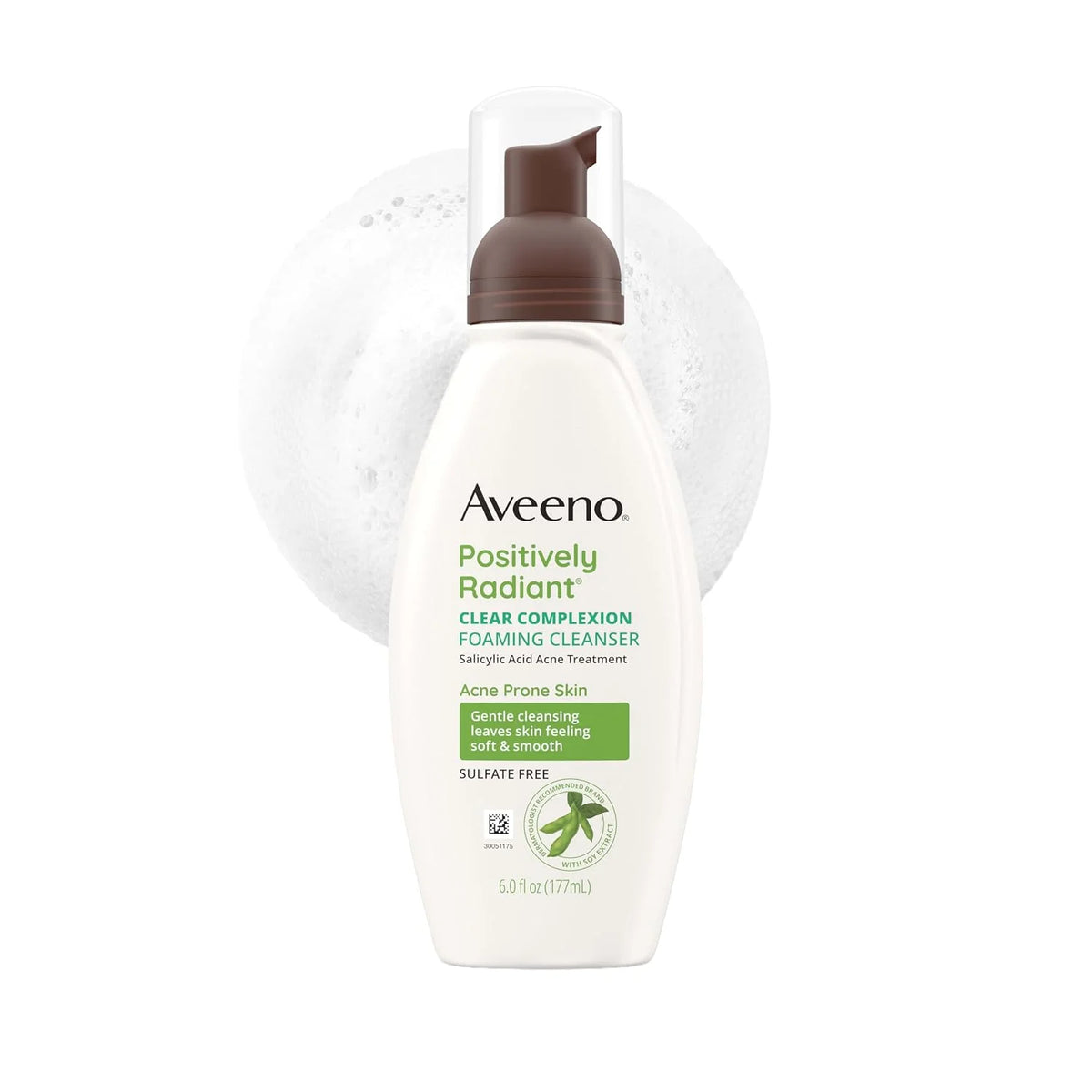 Aveeno Positively Radiant Clear Complexion Foaming Face Cleanser, 6 fl. oz